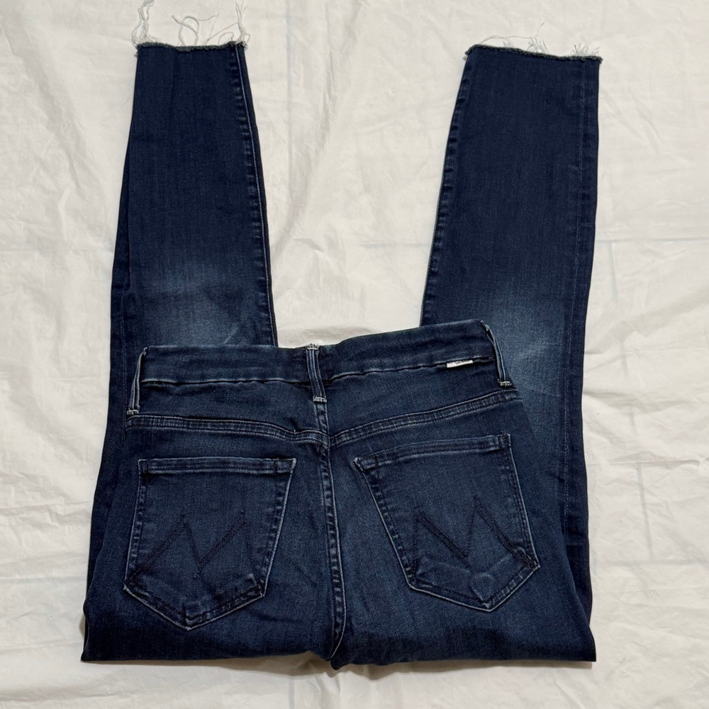 MOTHER Women’s High Waisted Looker Ankle Fray Skinny “Tongue & Chic” Size 26